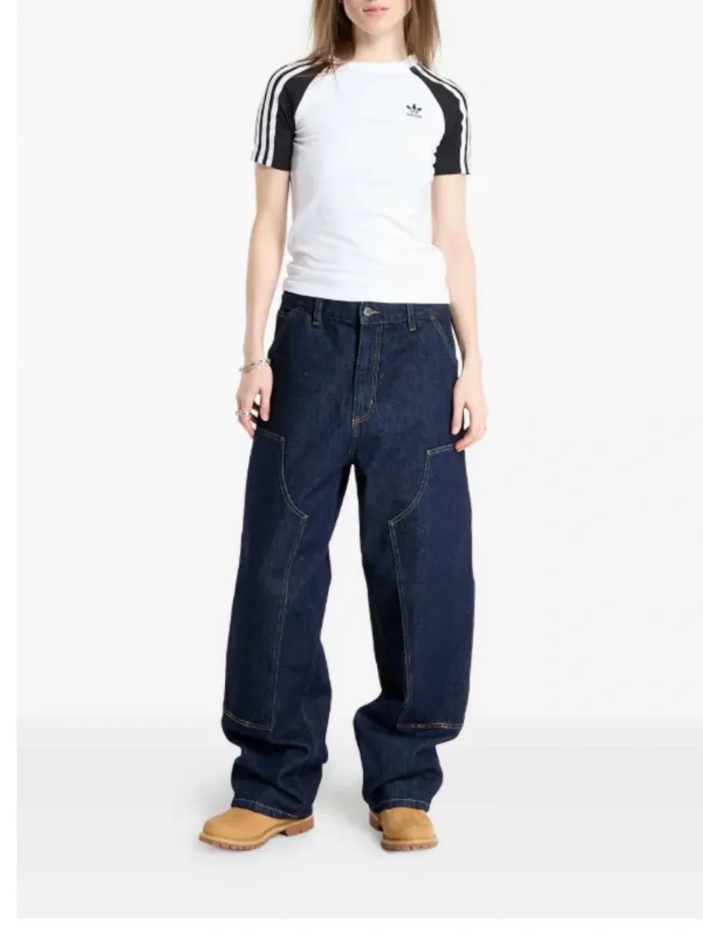 Carhartt WIP Brandon Jeans Women’s Small Medium Blue Baggy Wide Leg Denim
